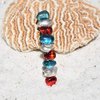 Red, White and Blue Stone 60 MM French Barrette Hair Clip