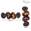 Parcelona French Swirl Medium Tortoise Shell Celluloid Hair Clip Barrette - 3 Inches