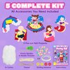 VigorFun Sewing Kit for Kids Beginner Arts and Crafts, Make DIY Projects of Fairy Tale World, Felt Sewing Craft Kits Educational Toys, Birthday Christmas Gifts for Girls Kids Age 6-7-8-10-12+