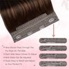 Halo Hair Extensions Real Human Hair 16 Inch #2/6/2 Balayage Dark Brown to Chestnut Brown 95G Invisble Wire Hair Extensions with Transparent Fish Line Clip in Hair Extensions