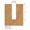 Freud 04-118: 5/16" (Dia.) Double Flute Straight Bit with 1/4" Shank,Red