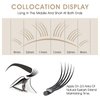 NATUHANA W Shaped Clover Eyelash Extension 5D Premade Fans 0.07mm L Curl 8-14 Mixed Tray Volume Lash Cluster W Lashes Supplies Lash Extensions (5D brown;0.07 L, 8-14 MIX)