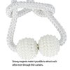 8 Pack Magnetic Curtain Tie Backs with Pearls,Modern Curtain Holdbacks Strap,Decoration for Kindergarten,Outside and Inside Drapes
