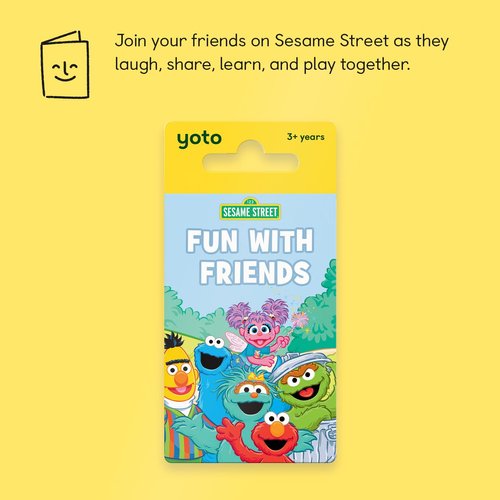 Yoto Sesame Street: Fun with Friends – Kids Audio Card for Use with Yoto Player & Mini All-in-1 Audio Player, Educational Screen-Free Listening with Fun Stories for Playtime Bedtime & Travel, Ages 3+