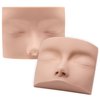 Embagol Lash Mannequin Head For Eyelash Extension, Lash Extension Practice Face for Beginners Makeup Massage Training Supplies(2 heads, value pack)