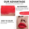 6 Colors Matte Red Wine Liquid Lipstick Pack Set,Wine Lip Tint Long Lasting 24 Hour Waterproof Velvet Nonstick Cup Lipgloss Lip Stain Pigmented Lip Makeup Gift Sets for Girls and Women Labiales