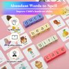 Wooden Blocks Spelling Game, Word Race Cube Game, Alphabet Matching Multiplayer, Stimulates The Brain's Imagination and Creativity, Flash Cards for Kids Suitable for Classroom, Parties