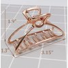 HH&LL Hair Clips, Metal Hair Claw Barrette Clamp Jaw for Women (2, Gold+ Rose Golden)