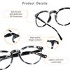 LifeArt Blue Light Blocking Glasses, Anti Eyestrain, Computer Reading Glasses, Gaming Glasses, TV Glasses for Women, Anti Glare(Black&White, 2.50 Magnification)