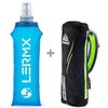 LERMX Quick Grip Chill 17 oz Handheld soft Flask Water Bottle Hydration Pack (17 oz Black)