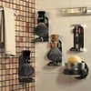 Anbbas Synthetic Badger Shaving Brush and Bowl with Black ABS Wall Mounting Type Soap Bowl and Brush Holders 4IN1 Shaving Set for Men Close Shave Kit