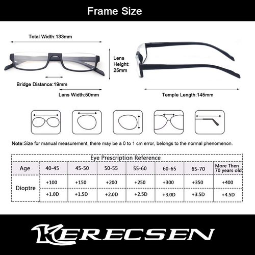 Kerecsen Reading glasses 2 Pair Half Moon Half Frame Readers Spring Hinge Men and Women Glasses (2 Pack Mix Color, 3.00)