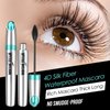 Fiber Mascara, Mascara Black,4D Silk Fiber Mascara, Natural Waterproof Smudge-proof Mascara Black Mascara Thickening Lengthening,Exquisitely Full,Eyelash Primer Brush
