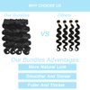 Beautymoon Brazilian Body Wave Human Hair Bundles 16 18 20 Inch 100% Unprocessed Full And Thick Body Wave Bundles Human Hair 16A Grade Raw Virgin Hair Extensions for Women