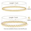 Badu Gold Bead Bracelet for Women 14K Gold Plated Bead Ball Bracelet Stretchable Elastic Hypoallergenic Bohemian Stackable Bracelet
