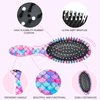 Girls Hair Brush, Kids Detangle Hair Brush for Curly Hair, Wet/Dry Hair Brush for Women, Pain Free Hair Brush for Thick Hair (Mermaid Tail)