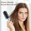 uxcell Hairstyle Curly Hair Brush, Professional Wet Styling Dryers Hairbrush for Salon Home, Plastic Handle Roll Round Comb Detangling Teezer Bristles for Men and Women, 1 Pack