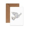 Paper Frenzy Peace Dove Blank Note Cards and Kraft Envelopes - 25 pack