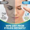 JJ CARE Eyelid Cleaning Wipes 160 PCs, Individually Wrapped Eye Lid Scrubbing Wipes, Moisturizing Eye Wipes for Irritated, Itchy, and Dry Eyes, Hypoallergenic Eye Scrub Cleaning Pads