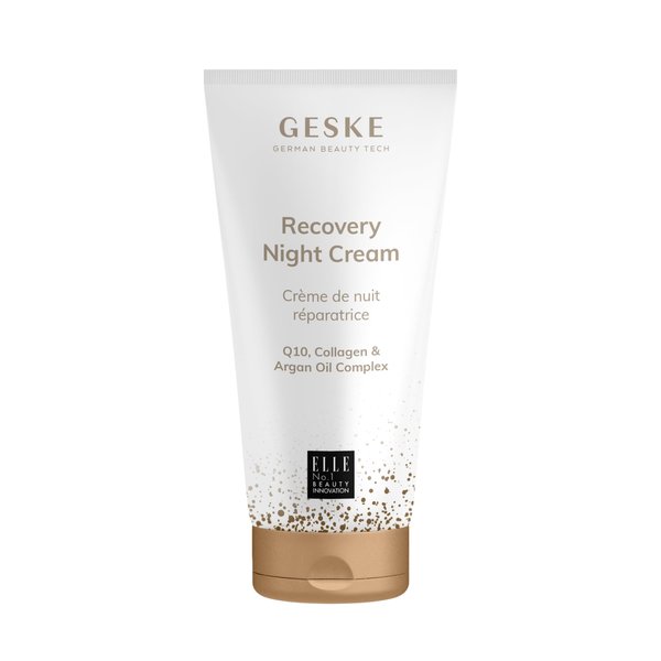 GESKE Recovery Night Cream | Q10 Cream with Collagen & Argan Oil | Moisturizing, Anti-Wrinkle Night Cream | Vegan Formula | Complements GESKE SmartAppGuided™ Devices | For Men, Women & All Genders