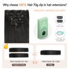 MIFIL Clip in Hair Extensions Human Hair 16 Inch 70g Human Hair Clip ins Natural Black Clip in human hair extensions 7PCS Hair Extensions Human Hair(16inch,7pcs, 70g)