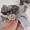 Velvet Bow Hair Scrunchies Ponytail Holder Bow Hair Rope for Women Girls Parties, Dates, Celebrations, Weddings, Daily Wear (Style1-2Pcs)