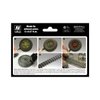 Vallejo Acrylicos Wheels & Tracks, Model Air Paint Set, 1/2 Fl. Oz. Bottles, 6 Colors, 0.57 Fl Oz (Pack of 6), Black