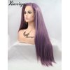 xiweiya Purple Side Part Wig long Purple straight Wig Synthetic Purple 13x3 Lace Front Wigs for Women, Drag Queen Heat Resistant Fiber Hair Replacement Wig Long Purple Hair Side Part 24 inch