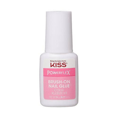 Kiss Powerflex Brush On Nail Glue 0.17 Ounce (Pack of 3)