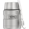 THERMOS Stainless King Vacuum-Insulated Food Jar with Spoon, 16 Ounce, Matte Steel