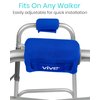 Vive Walker Grips - Padded Hand Covers - Soft Cushion Padding Medical for Folding Rolling Wheelchair, Rollator Handle, Senior, Elderly Grippers - Crutch Handle Pads - Mobility Aid Hand Cushion (Blue)