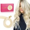 WENNALIFE I Tip Hair Extensions Human Hair, 50g 50s 20 Inch Platinum Blonde Remy Itip Human Hair Extensions Invisible Itips Straight I Tips Fusion Extensions Real Human Hair