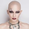 NACHLYNN 4 Pieces Halloween Bald Cap for Adult Makeup Latex Bald Caps Nylon Bald Wig Cap Costume for Halloween Party Accessory Kid Women Men Cosplay