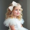 Crown Bow Princess Bow Hair Clips, Crown Shaped Hair Barrettes, Birthday Hair Hairpin Hair Accessories.(FJ114) (Beige)
