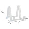 Plate Stands for Display - Plastic Easel Stand Plate Holder Display Stand Picture Frame Stand for Pictures | Photo|Decorative Plate |Dish | Tabletop Art - 3 inch-Clear