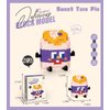 Elegrafy Happy Food Cute Food Series Mini Bricks Micro Building Kit Toys Desktop Ornaments Compatible Nano Kids (Sweet Taro Pie)