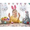 AVMBC 4Pcs Easter Bunny Balloons Bunny Head Foil Balloons Happy Easter Rabbit Mylar Balloons for Easter Animal Rabbit Theme Party Birthday Baby Shower Decorations Supplies