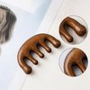 Scalp Massager Loc Comb, Sandalwood Head Massager Wide Tooth Hair Massager Scalp Comb for Hair Guasha Scraping Scalp Comb Multi-Functional Handheld Head Massage Tool for Head Neck Hands and Legs