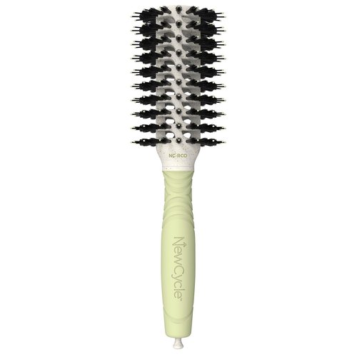 Olivia Garden NewCycle Round Vegan Boar and Ionic bristles Vented Hair Brush and made from 100% recycled material (except bristles)