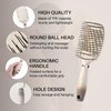 RHOS Detangling Hair Brush for Women&Men-Curved Vented Hair Brush for Faster Blow Drying/Styling,Paddle Vent Detangler Brush for Long,Short,Thin,Curly,Wet&Dry Hair(Beige)