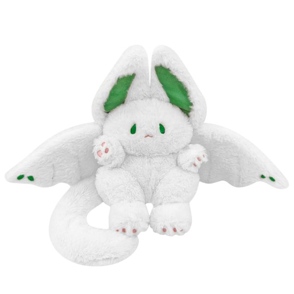 PEACH CAT Cute Bat Bunny Plush Pillow Kawaii Bat Rabbit Stuffed Animal for Kids White 12"