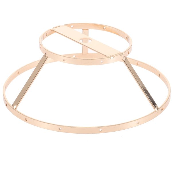 TEHAUX Shell Chandelier Frame, Golden Metal Lamp Shade Frame Hoop, 5.70 Inch Diameter, 2 Layer Lampshade Frame Ideal for Home Decor and presentShell Chandelier Frame, Easy to Install