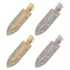 4pcs Rhinestone No Bend Hair Clips- Metal Shiny Styling Diamond Cut Pin Clip No Dent No Crease Hair Clips Bling Curl Pin Barrette for Women Girls Makeup Hairstyle Application (Silvery& Gold)