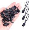 25 Pack Zipper Pull Tabs Cord Ends Tips Shoe Lace End Clips Cord Lock for Paracord Molle Backpack Quick No Tied Shoelace Triathlon Marathon Running Shoe