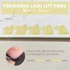 PERMANIA Lash Lift Rods, 2024 New Self-adhesive Super Soft 10Pcs/5Sizes Lash Lift Pads Extreme Eyelash Curler (Yellow)