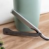 DOVO Shavette Replaceable Blade Shave Ready Straight Razor with Handle, Silver Aluminum