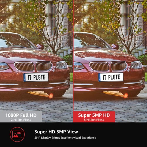 BOAVISION 5MP Security Camera Outdoor, Wireless WiFi IP Camera Home Security System 360° View,Motion Detection, auto Tracking,Two Way Talk,pan Tile Full Color Night Vision