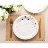 Juvale Gold Paper Plates - 48-Pack Gold Foil Square Confetti 9-Inch Disposable Plates, Gold Party Supplies, Appetizer, Lunch, Dessert Round Party Plates