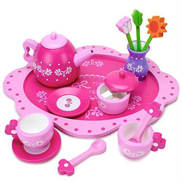 212 Main Pink Blossoms Tea Set for Two