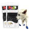 PawZ Rubber Dog Boots for Paws up to 3", 24 Total (2 Packs of 12) - All-Weather Dog Booties for Hot Pavement, Snow, Mud, and Rain - Waterproof, Anti Slip Dog Socks - Medium, Black